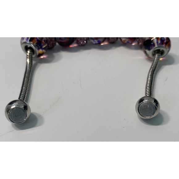 Mixed Fashion Jewelry Lot Purple Pink Hues 7 pc Necklaces Earrings Bracelet EUC - Picture 12 of 16